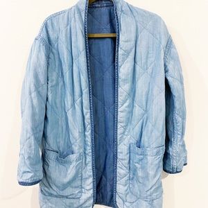 Marine Layer Reversible Jane Quilted Indigo Jacket